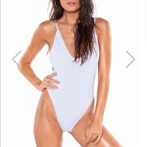 Black Alina Nasty Gal Swimsuit/Bodysuit
